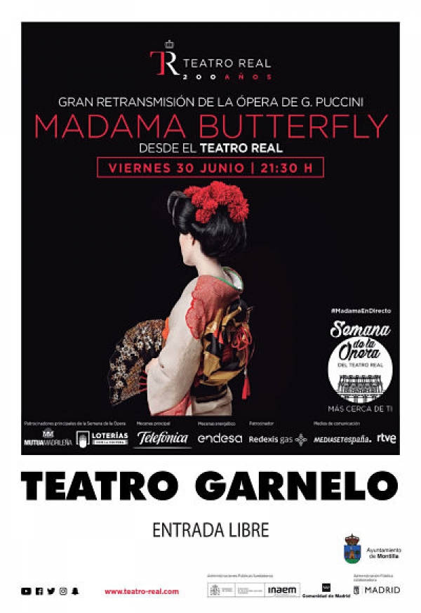 La ópera Madama Butterfly se retransmitirá en el Teatro Garnelo